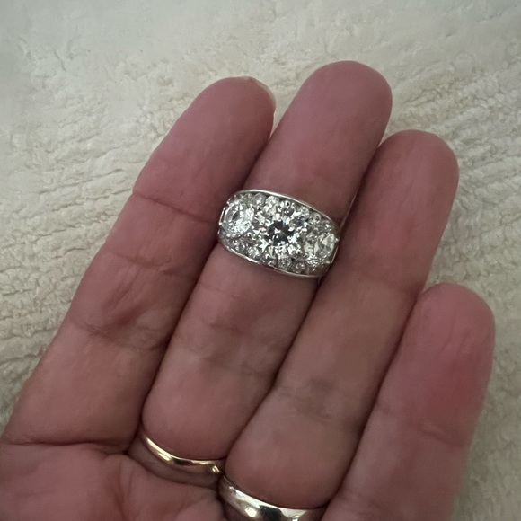 .925 Epihany CZ Platinum over Sterling Silver Ring by QVC - Picture 9 of 9